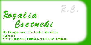 rozalia csetneki business card
